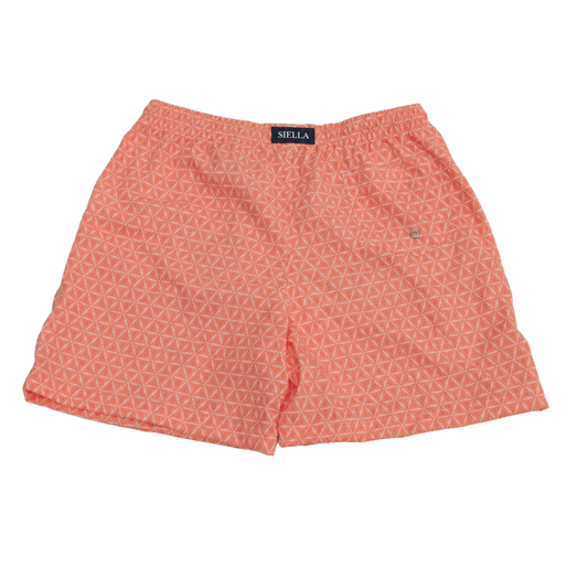 Orange Mosaik-Badeshorts
