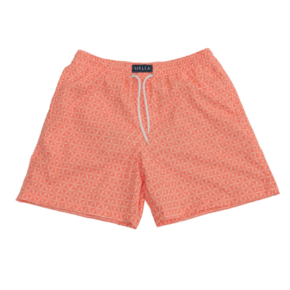Orange Mosaik-Badeshorts