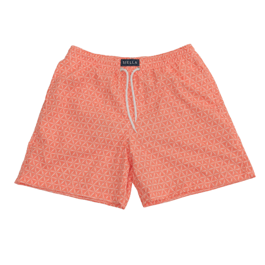 Orange Mosaik-Badeshorts