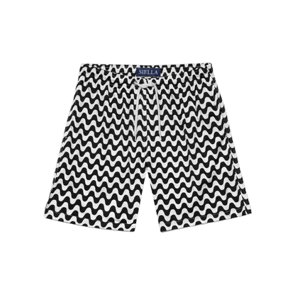 Badeshorts in Schwarz-Weiß
