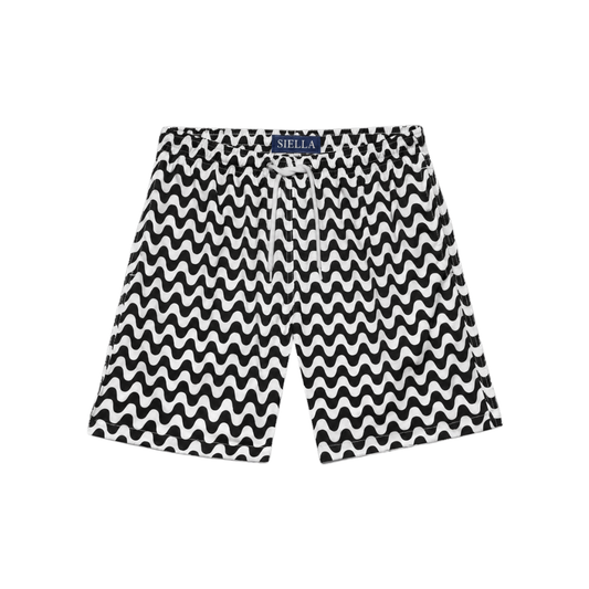 Badeshorts in Schwarz-Weiß