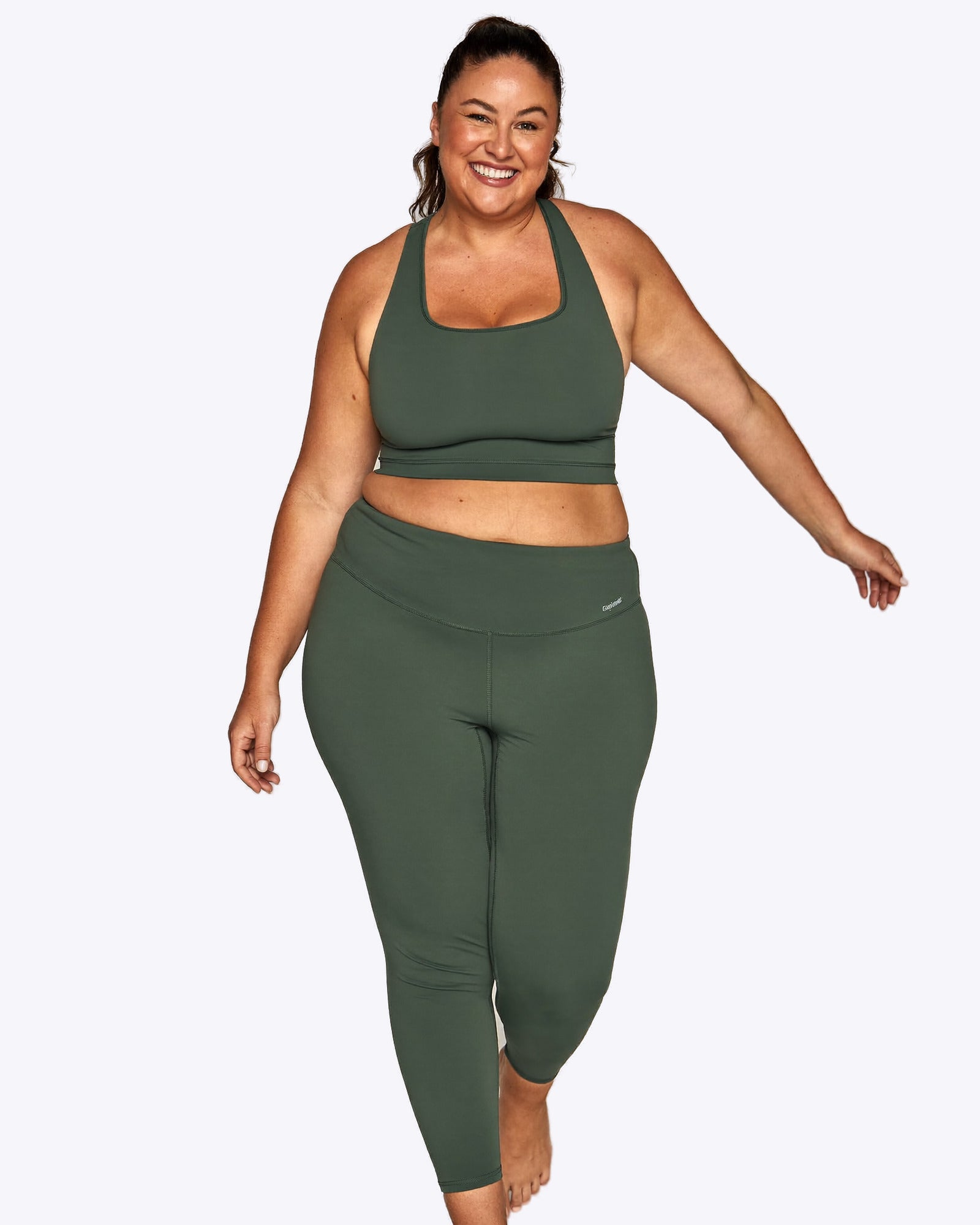 Siella Sport Leggings – Blickdicht in Waldgruen