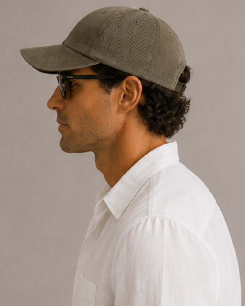 Old Money Classic Cord Cap Adjustable Structured Crown Curved Brim