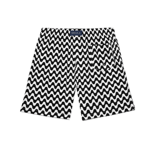 Badeshorts in Schwarz-Weiß