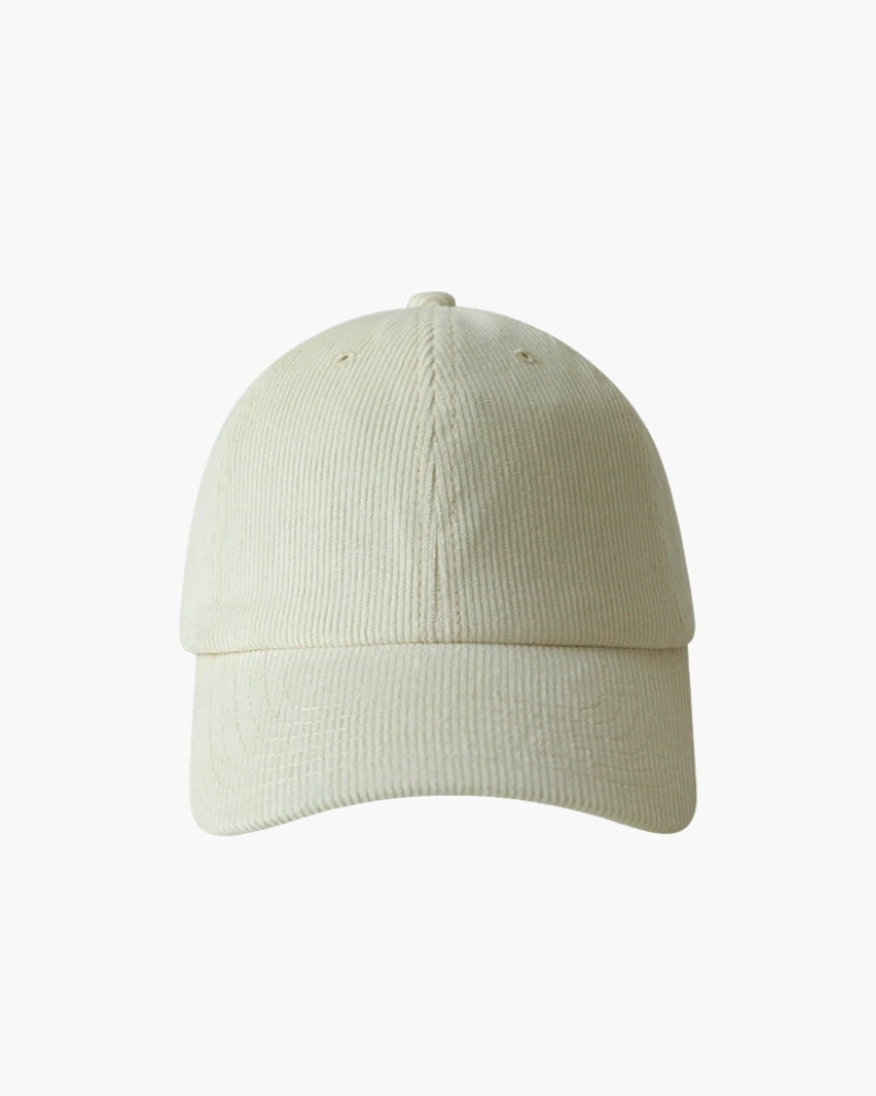 Old Money Classic Cord Cap Adjustable Structured Crown Curved Brim