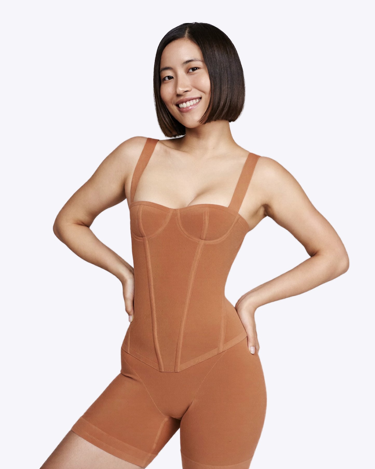 Siella Shapewear Korselett – Starke Formung in Terracotta