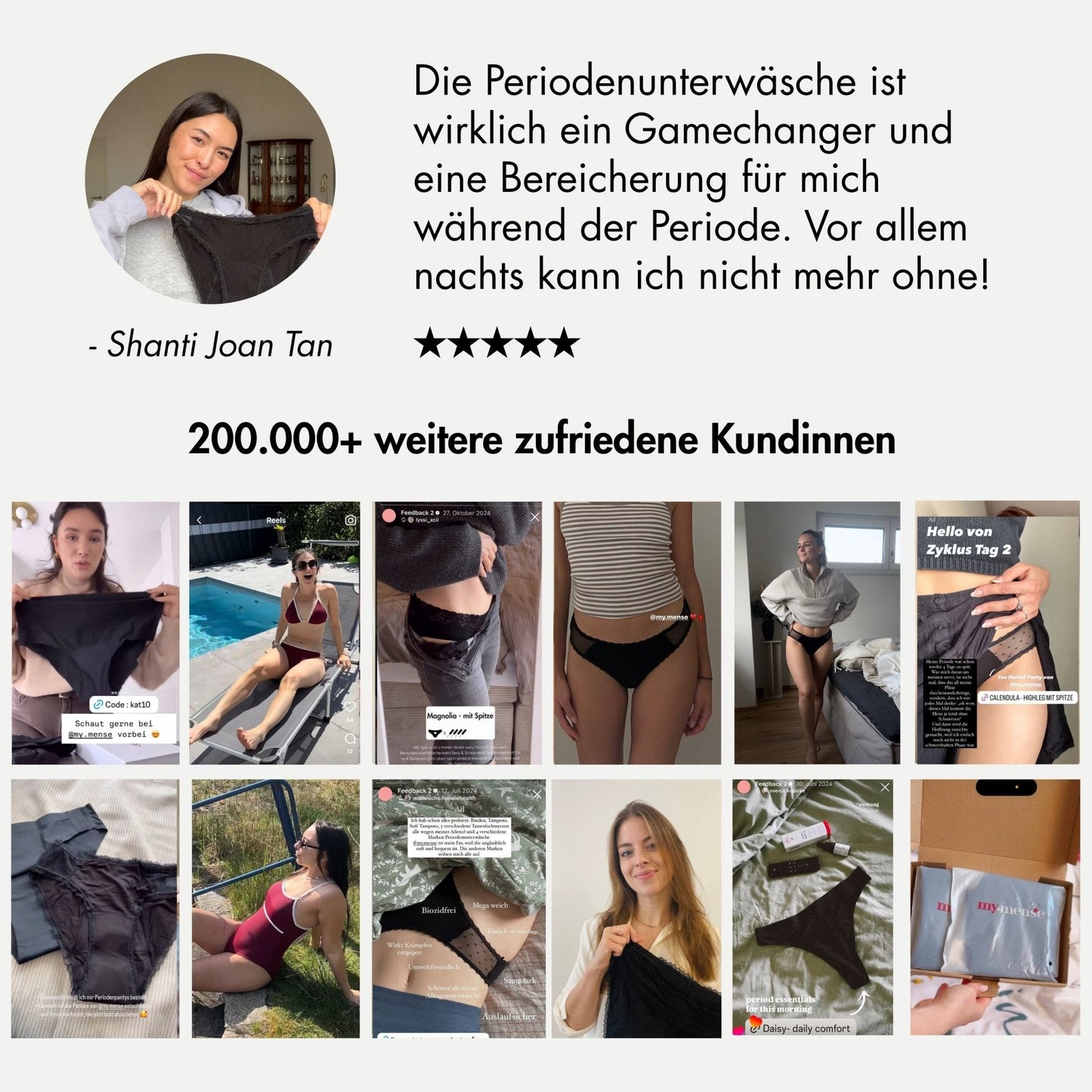 4× Bestseller - Periodenpantys - Periodenunterwäsche, Menstruationsunterwäsche von my•mense