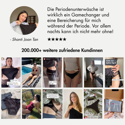 4× Bestseller - Periodenpantys - Periodenunterwäsche, Menstruationsunterwäsche von my•mense