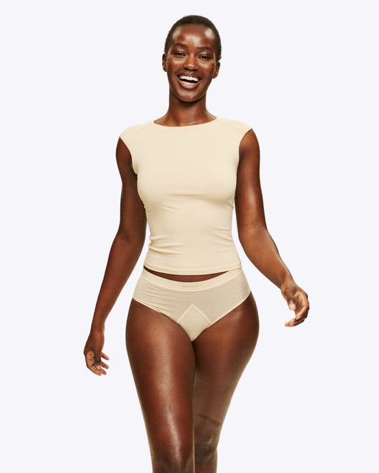 Siella Mesh Slip – Atmungsaktiv in Creme