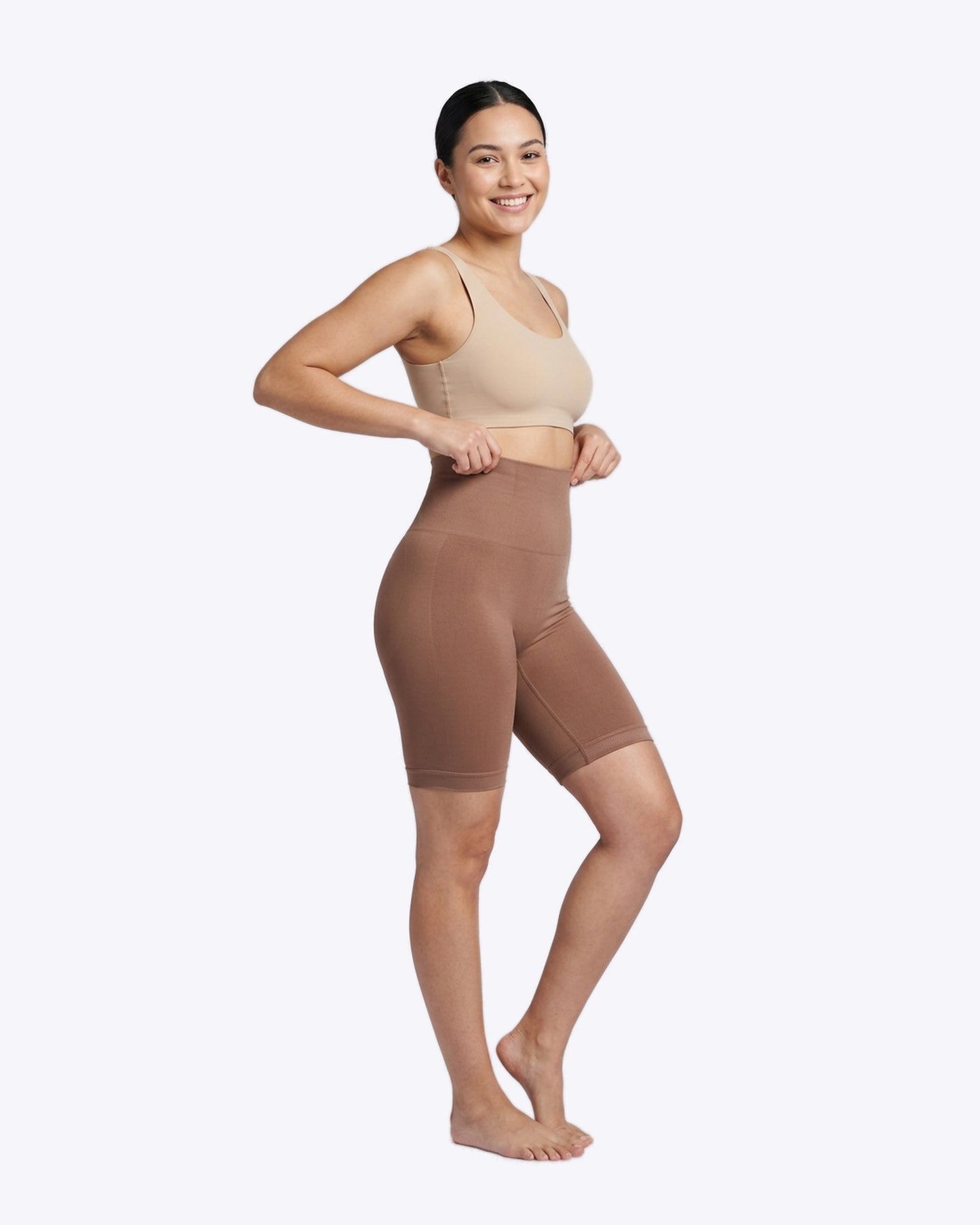 Siella Shapewear Shorts in Mokka – Bauchweg High Waist