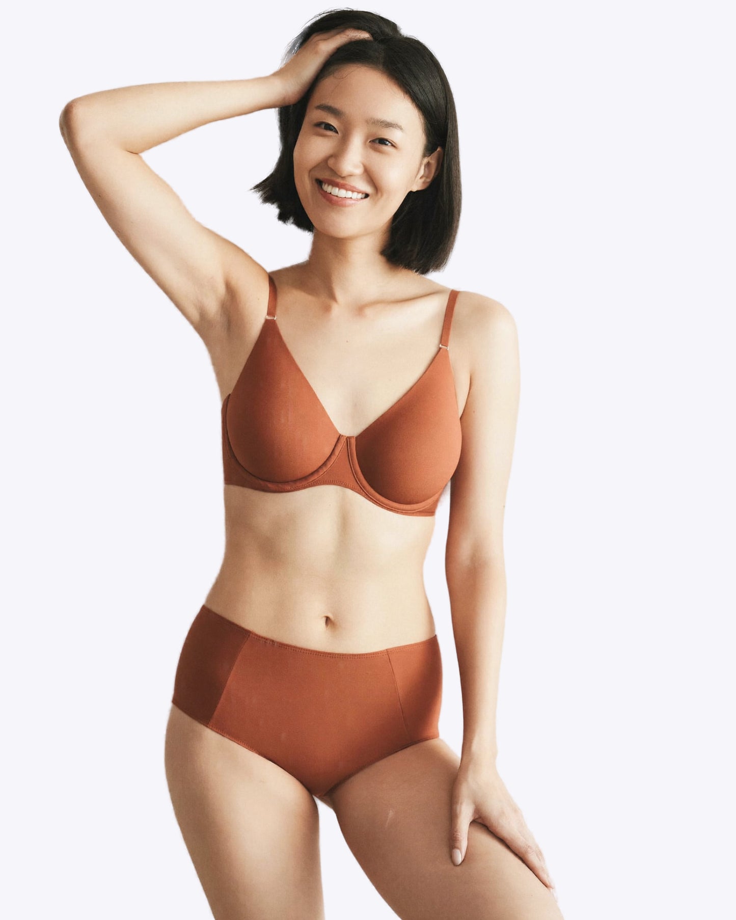 Siella Push-Up Nahtlos-BH in Terracotta