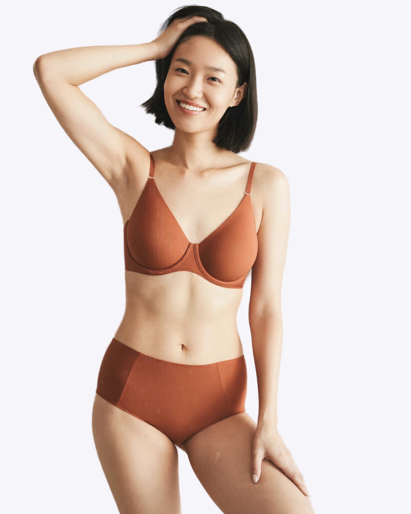 Siella Push-Up Nahtlos-BH in Terracotta