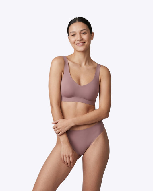 Siella Perfect Match Dessous-Set in Altrosa – BH und Slip nahtlos