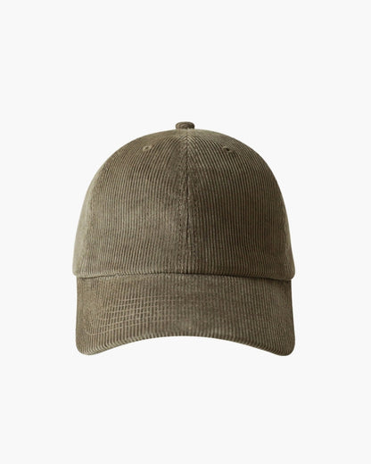 Old Money Classic Cord Cap Adjustable Structured Crown Curved Brim