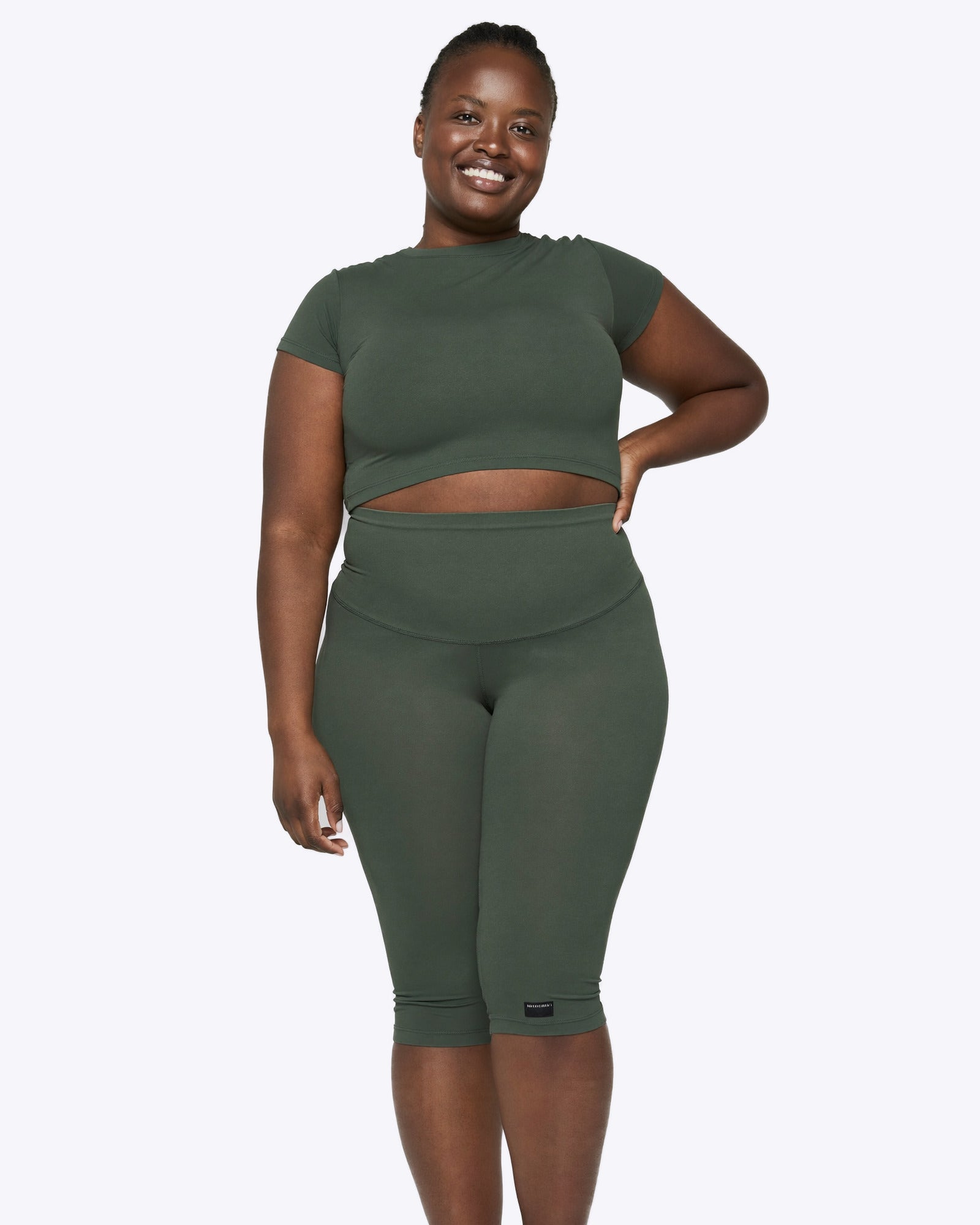 Siella Shapewear Shorts Lang – Anti-Scheuer in Waldgruen