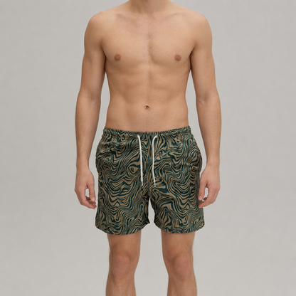 Olivgrüne Badeshorts
