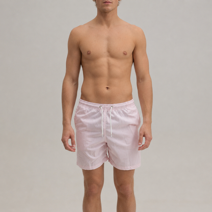 Rosa-weiß gestreifte Badeshort