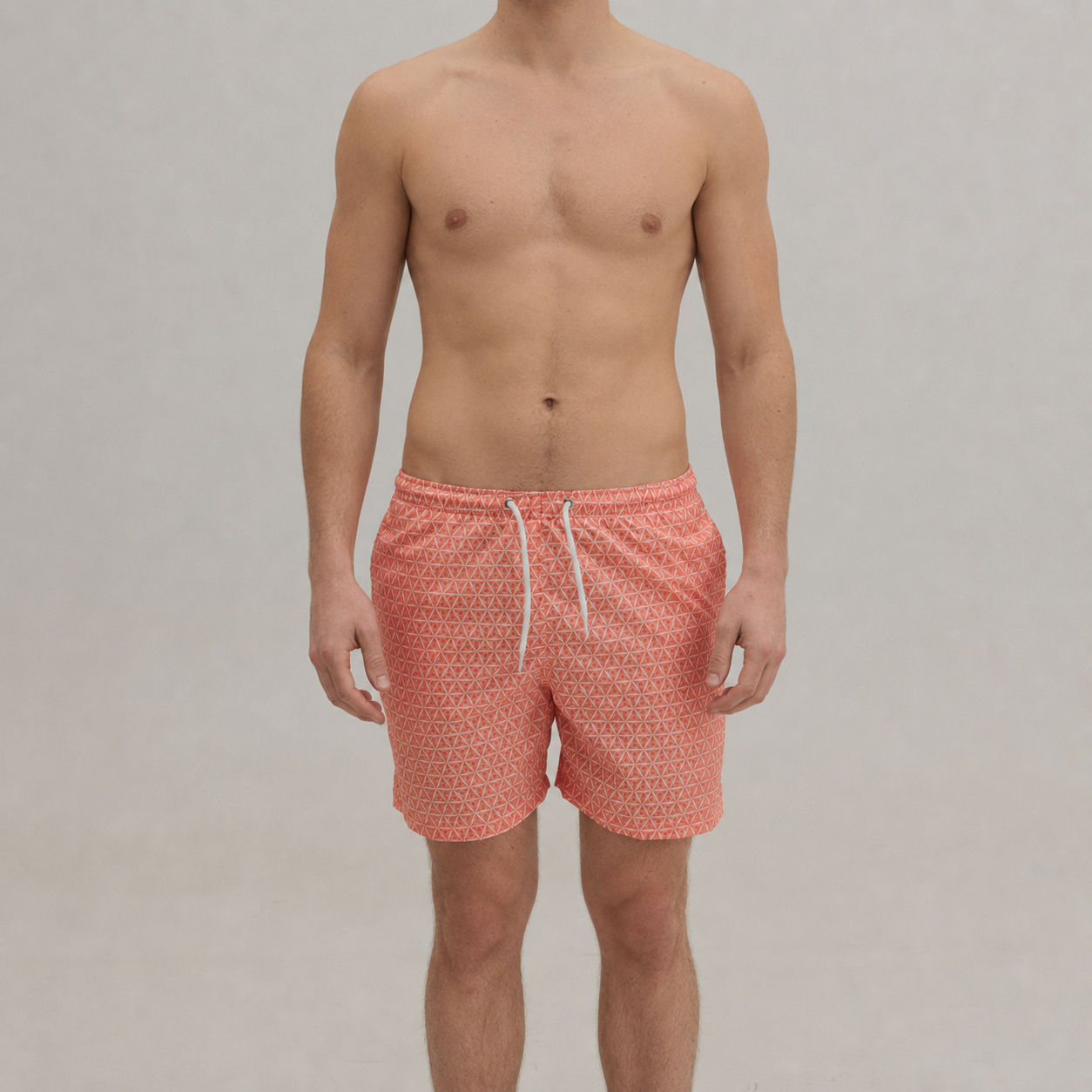 Orange Mosaik-Badeshorts