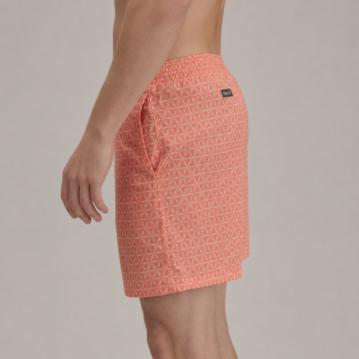 Orange Mosaik-Badeshorts