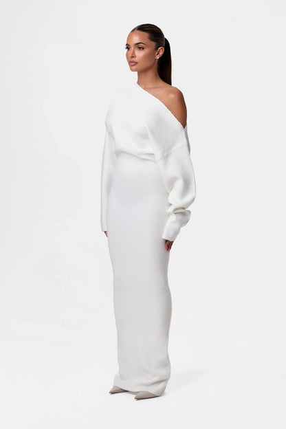 Off Shoulder Sweater Dress