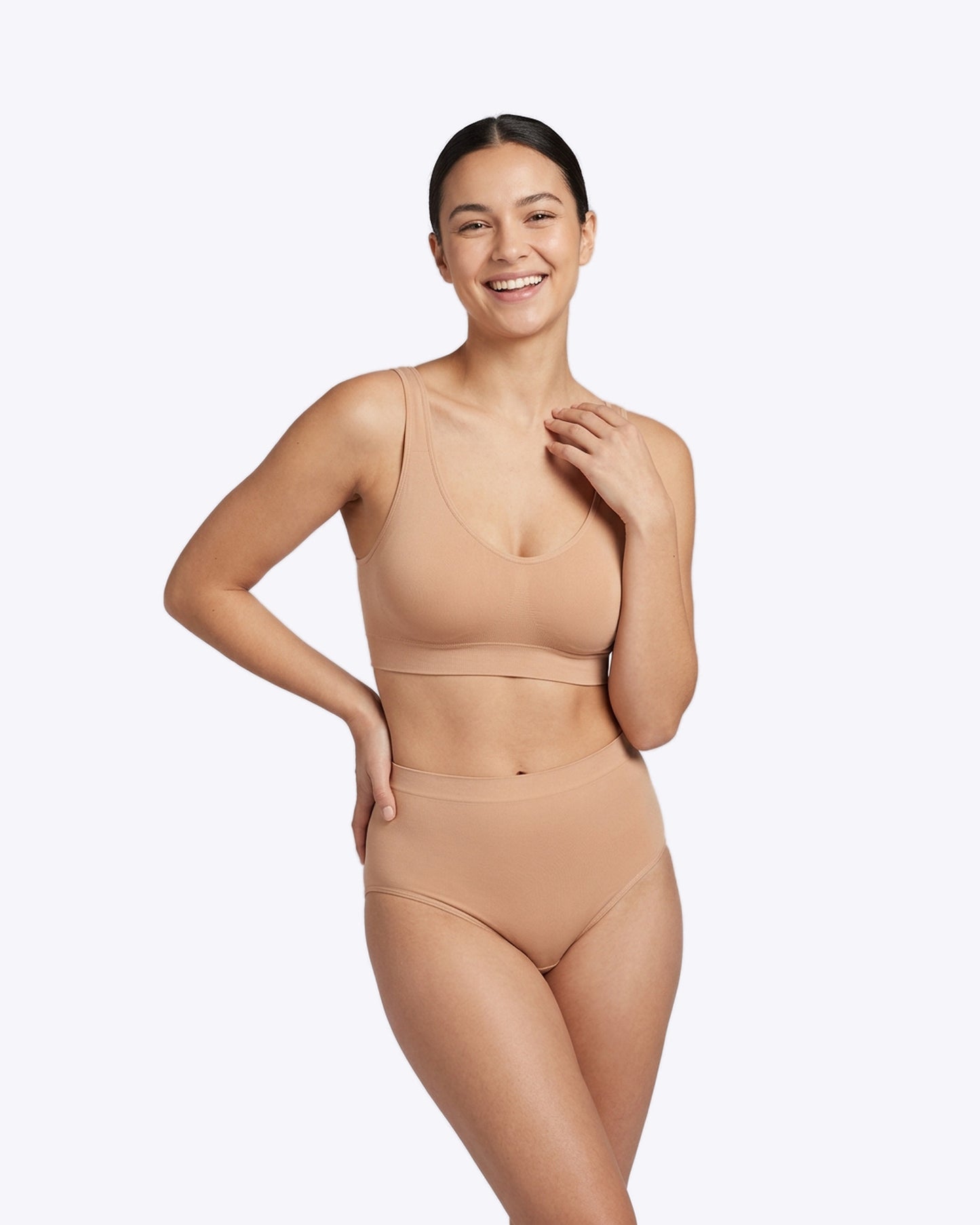 Siella Comfort Bralette – bügelloser Nahtlos-BH in Sand Beige