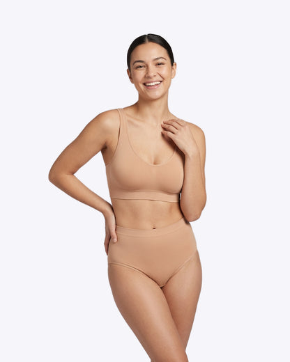 Siella Comfort Bralette – bügelloser Nahtlos-BH in Sand Beige