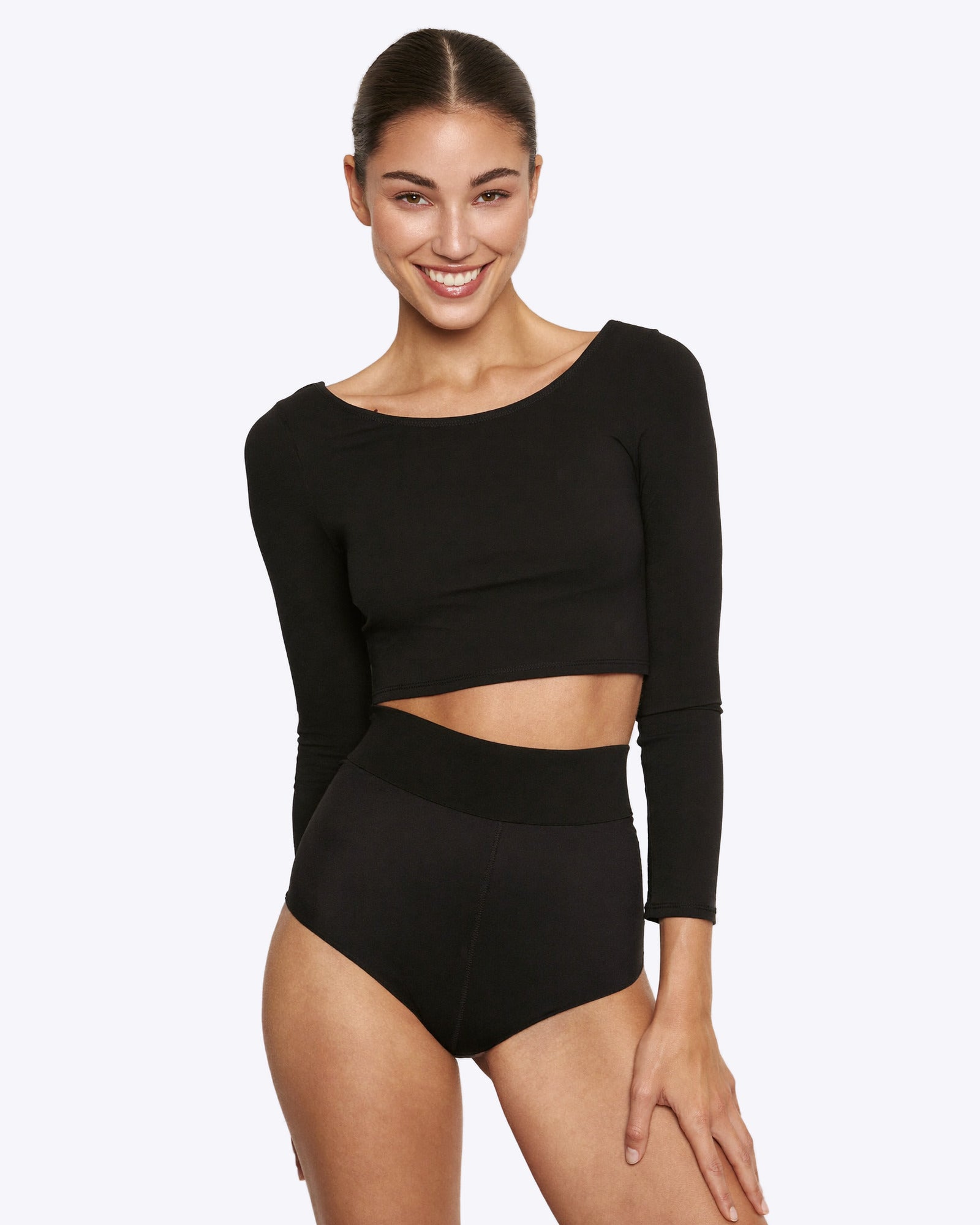 Siella Comfort Slip Maxi – Hoher Bund in Schwarz
