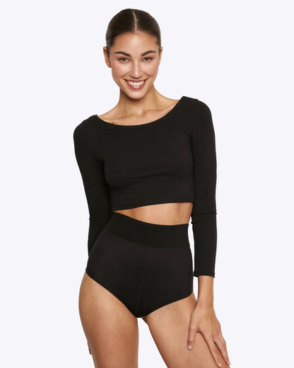 Siella Comfort Slip Maxi – Hoher Bund in Schwarz