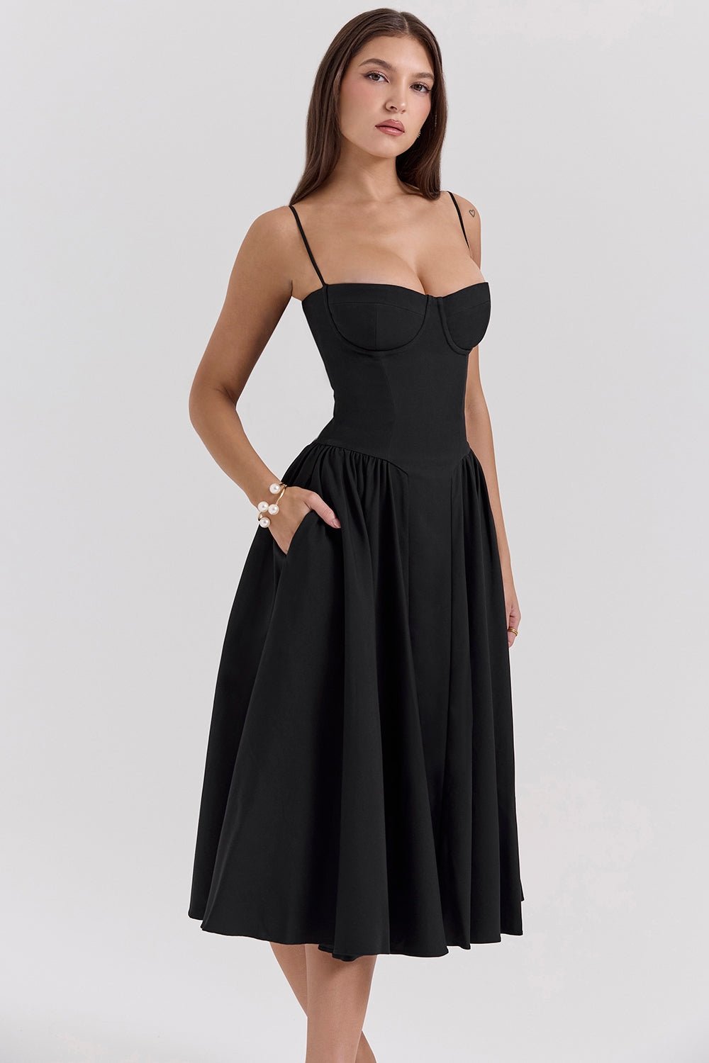 Celine Corset Midi Dress